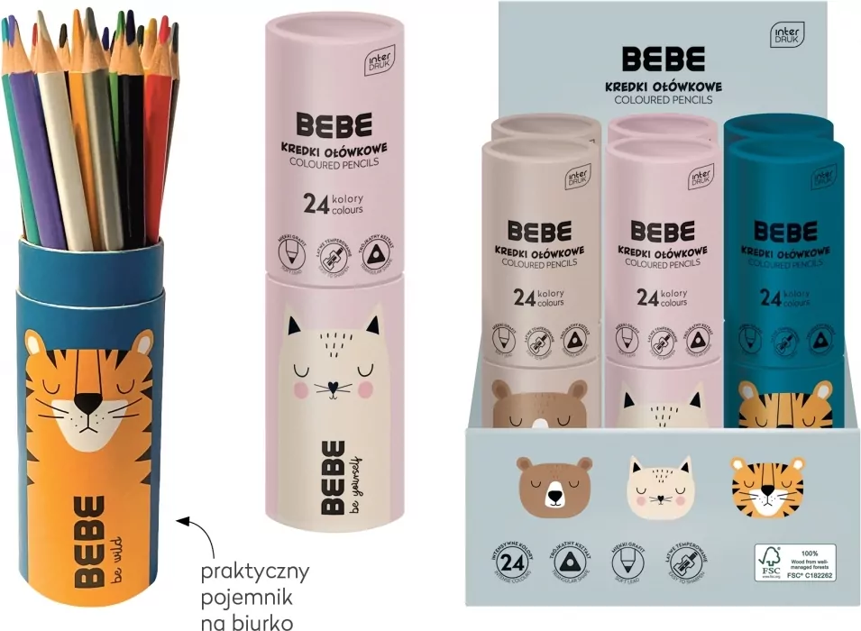 Kredki ołówkowe 24 kolory - tantis.pl