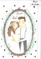 Karnet B6 z kieszonką. Młoda Para