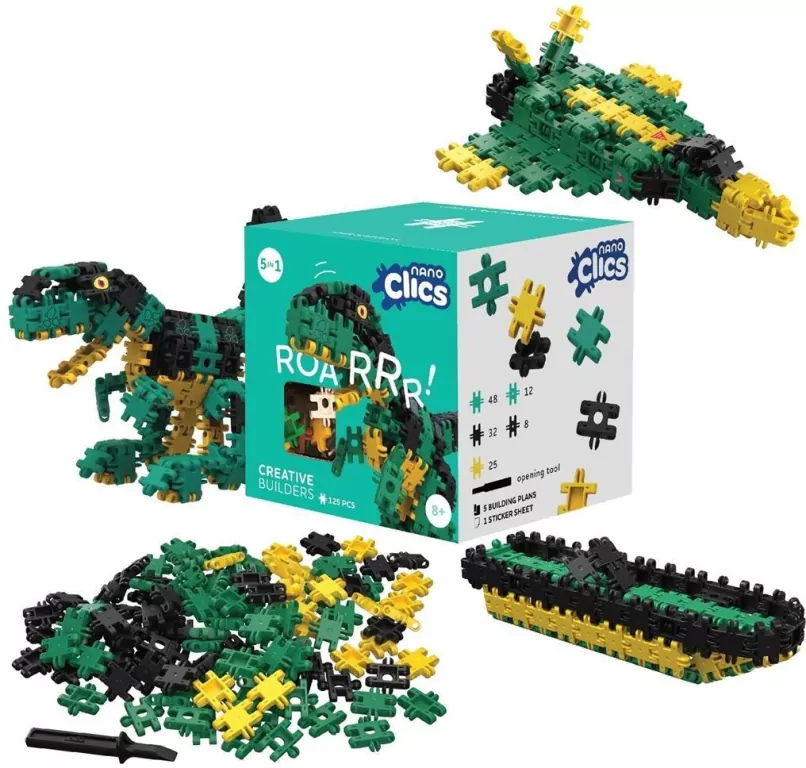 Nano Clics. Klocki 5w1. Budowniczowie 125el - tantis.pl