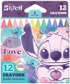Kredki świecowe 12 kolorów pastel Stitch pastel - tantis.pl