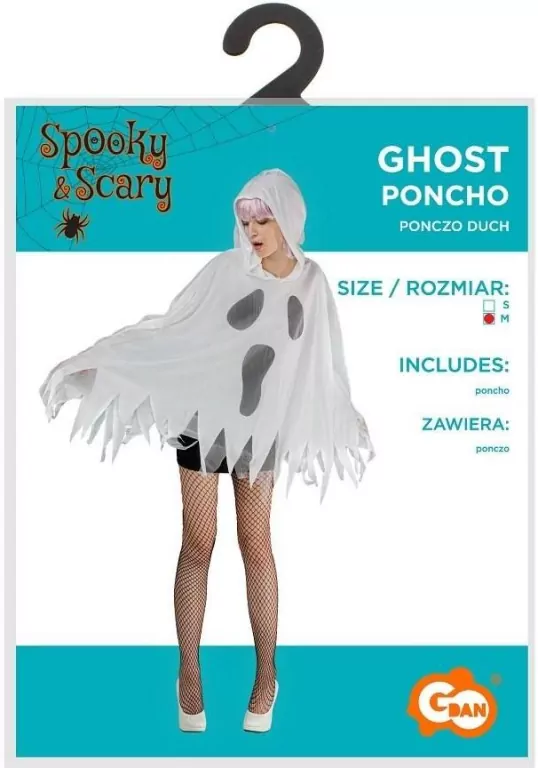 Ponczo dla dorosłych Duch rozm.M - tantis.pl