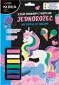 Zestaw rysunkowy z pastelami Jednorożec KIDEA - tantis.pl