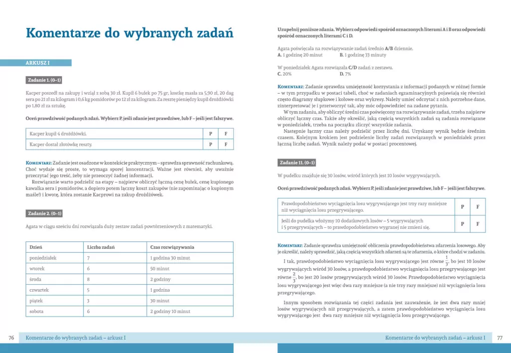 Matematyka. Arkusze egzaminacyjne. Egzamin ósmoklasisty - tantis.pl
