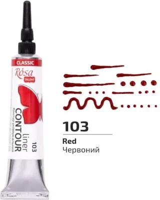 Farba aktylowa konturowa universal red 20ml