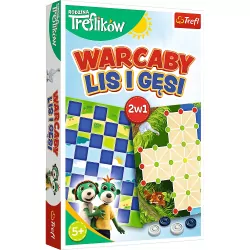 Warcaby 2w1 Lis i Gęsi. Rodzina Treflików