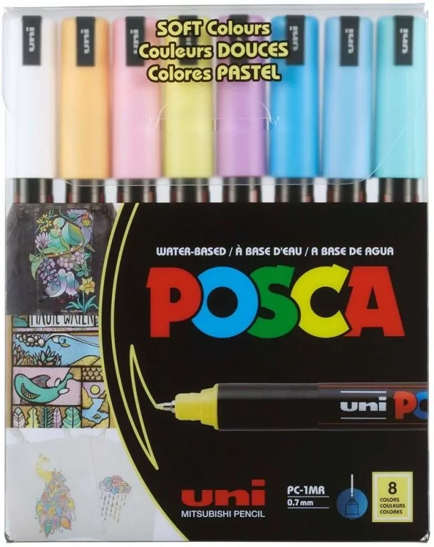 Markery. Posca Uni. PC-1MR. Soft colors. Pastelowe kolory - tantis.pl
