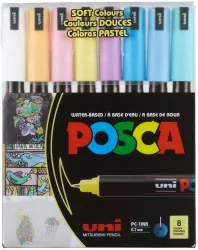 Markery. Posca Uni. PC-1MR. Soft colors. Pastelowe kolory