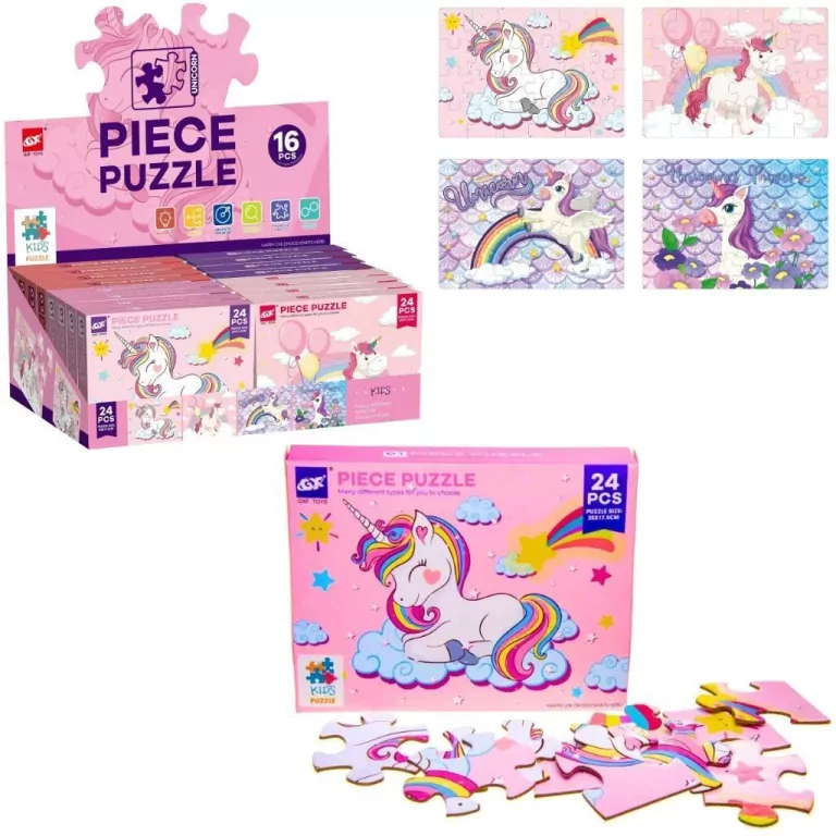 Puzzle jednorożec 24el MIX - tantis.pl