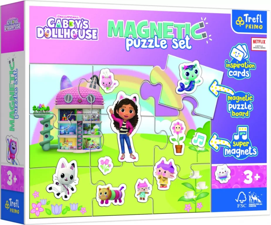 Trefl. Puzzle magnetyczne. Poznaj świat Gabi - tantis.pl
