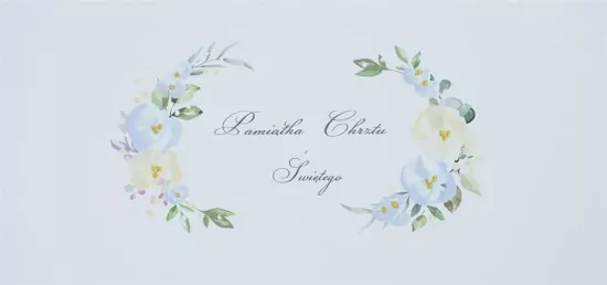 Karnet: Chrzest. Napis dla chłopca