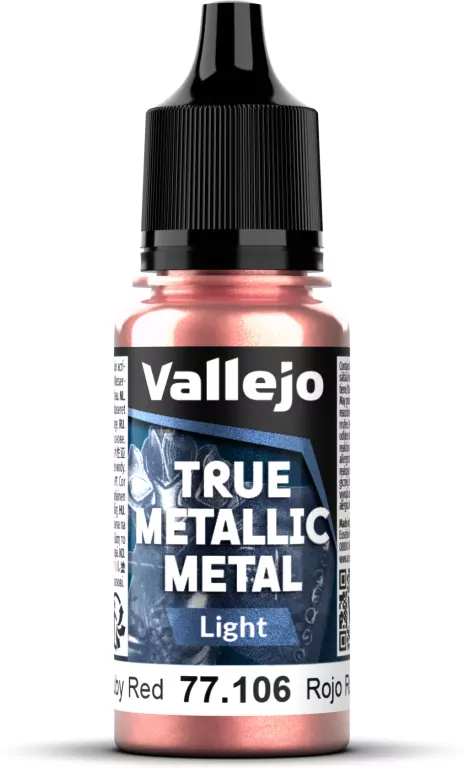 Vallejo: 77.106 - True Metallic Metal - Light - Ruby Red (18 ml) - tantis.pl