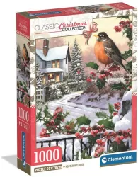 Puzzle 1000 Xmas Coll. Robin And Holly Bushes