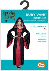 Strój dla dorosłych Rubinowa Wampirzyca rozm.S