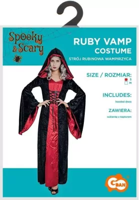 Strój dla dorosłych Rubinowa Wampirzyca rozm.S