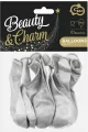 Balony Beauty&Charm metaliki srebrne 10szt - tantis.pl