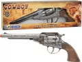 Rewolwer kowbojski metalowy 8 naboi - tantis.pl
