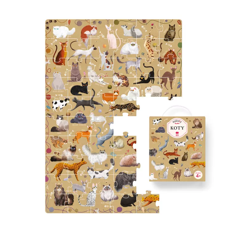 Czuczu. Puzzlowe. Koty 60 - tantis.pl