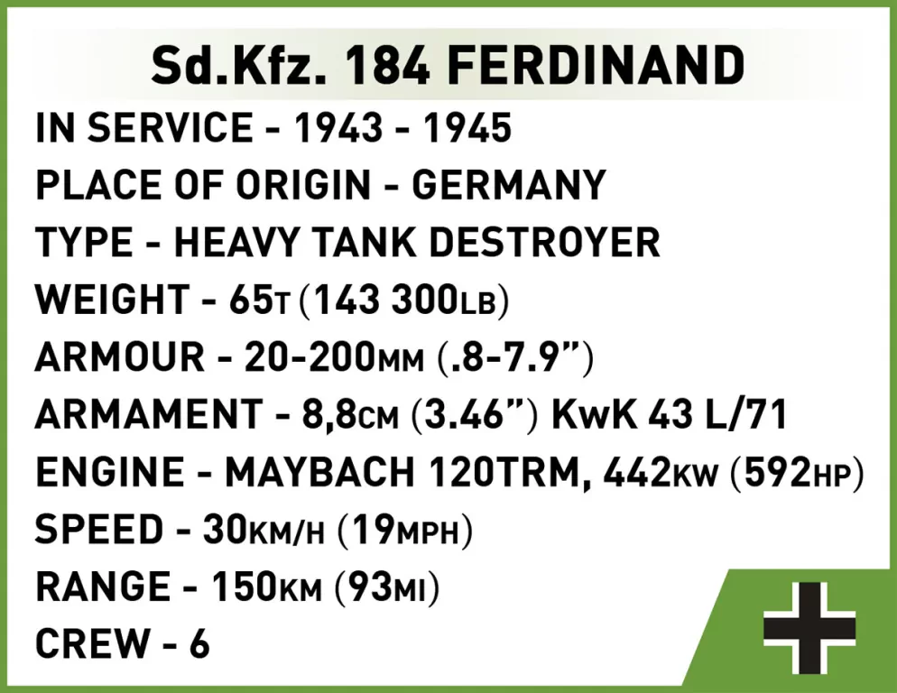 Cobi. HC WWII Sd. Kfz. 184 Ferdinand - tantis.pl