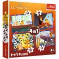 Puzzle 4w1. Odważny Król Lew. 34653 - tantis.pl