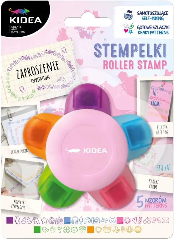 Stempelki Kwiat 5 wzorów KIDEA - tantis.pl