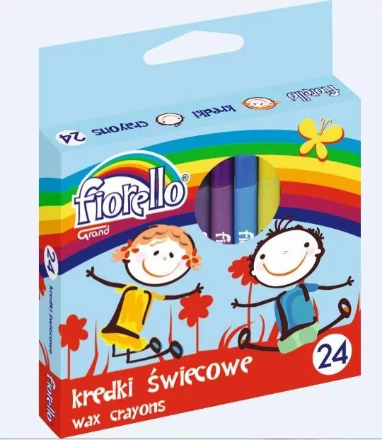 Kredki świecowe, 24 kolory. - tantis.pl