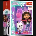 Puzzle 54el Mini Z Gabi zawsze jest wesoło. Koci Domek Gabi. Gaby's Dollhouse 19773, 19774, 19775, 19776 (54211) TREFL cena za 1 sztukę - tantis.pl