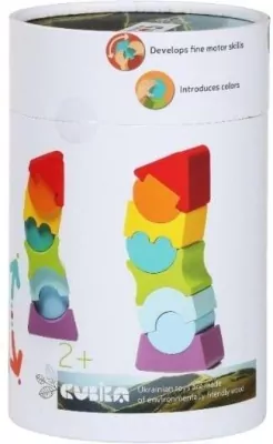 Drewniana balansująca wieża. Cubika