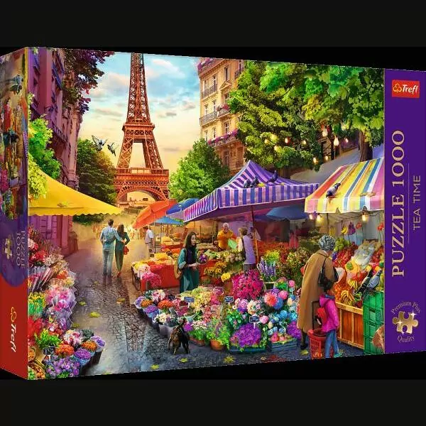 Puzzle 1000 Targ kwiatowy, Paryż TREFL - tantis.pl