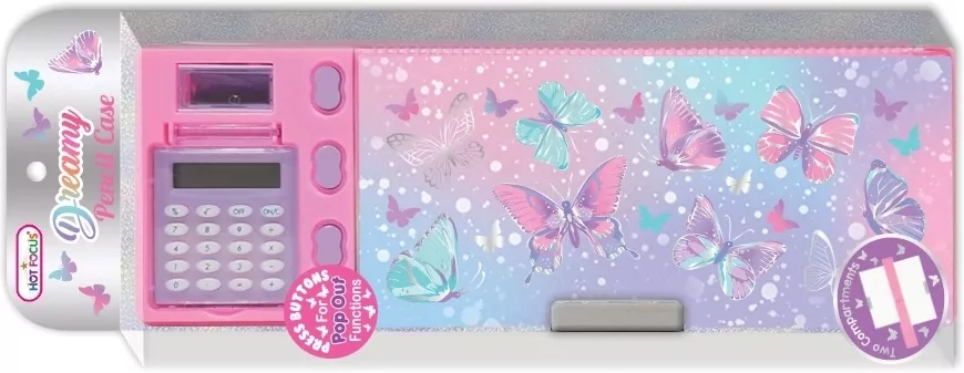 Piórnik z kalkulatorem Motylki - tantis.pl