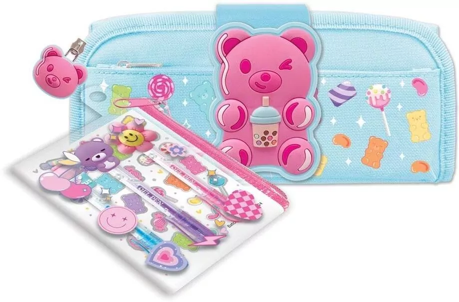 Piórnik + długopisy żelowe Miś - tantis.pl