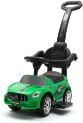 Jeździk dziecięcy z dźwiękiem i rączką Racer ziel
