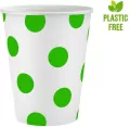 Kubeczki papierowe Groszki pistacjowe 250ml 6 sztuk - tantis.pl