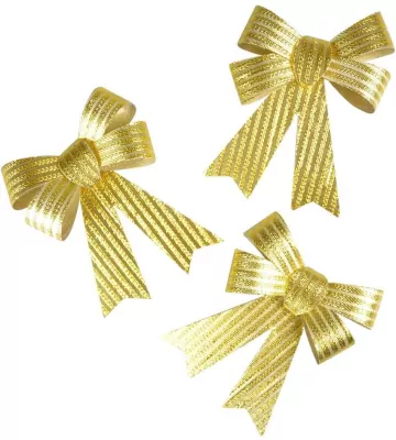 Kokardy dekoracyjne złote