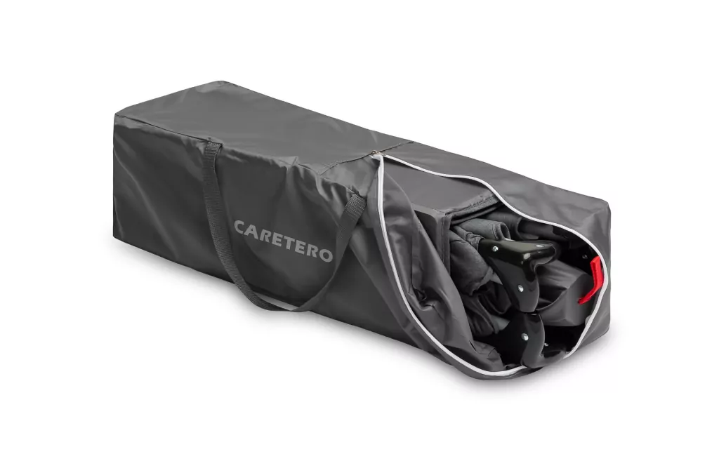 Caretero Łóżeczko turystyczne Key grafitowe - tantis.pl