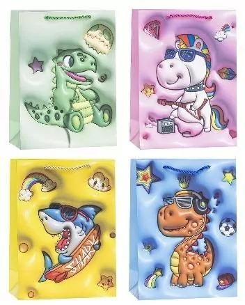 Torebka ozdobna 26x32x10cm dziecięce mix ROZETTE. 1 sztuka - tantis.pl