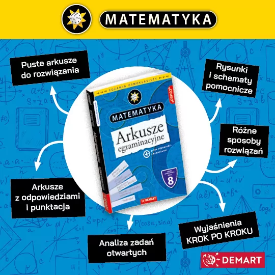 Arkusze egzaminacyjne Matematyka dla 8-klasisty - tantis.pl