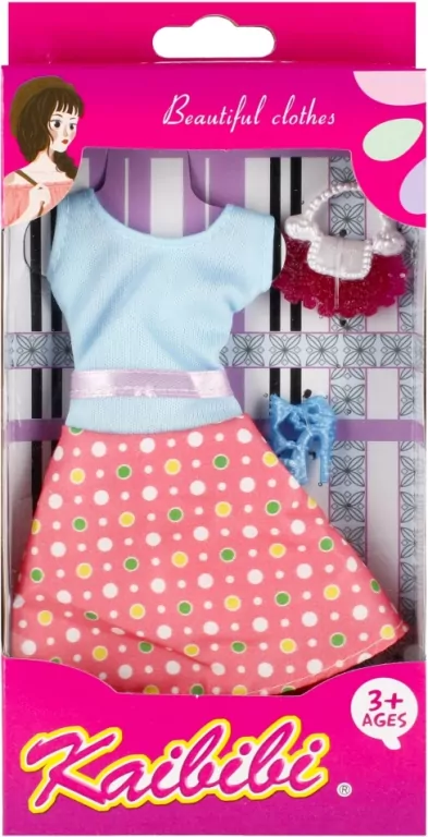 Ubranko dla lalek 501162 Mega Creative mix cena za 1 szt- długa sukienka, torebka, buty, bluzka, krótkie spodenki, długie spodenki - tantis.pl