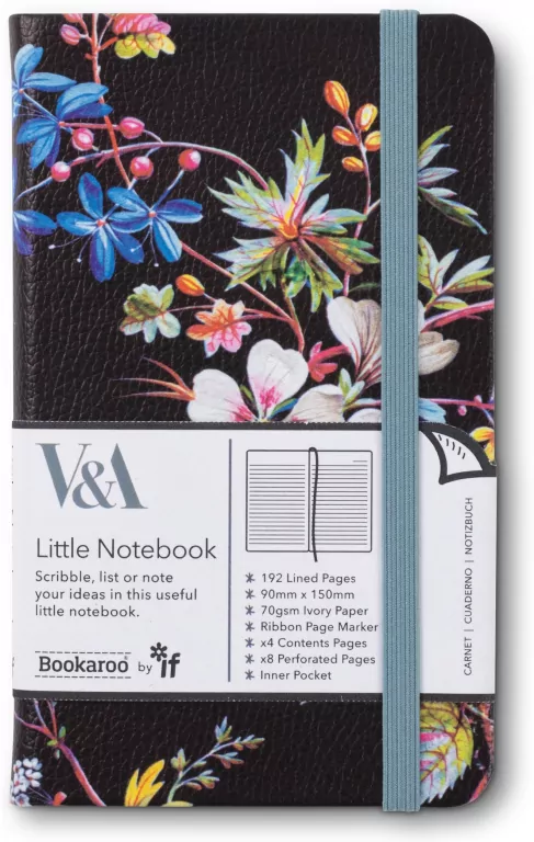 Bookaroo Notatnik A6. Kilburn Black Floral - tantis.pl