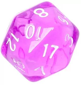 Komplet kości REBEL RPG - Mini Kryształowe - Fioletowe - tantis.pl