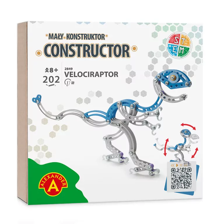 Mały Konstruktor. Dinozaury Velociraptor - tantis.pl