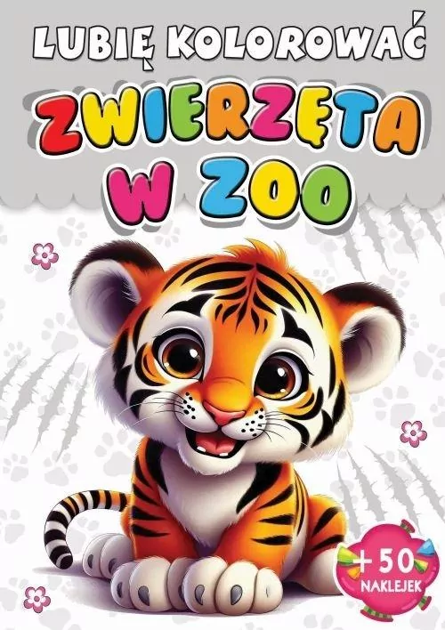 Kolorowanka Zwierzęta w zoo + 50 naklejek - tantis.pl