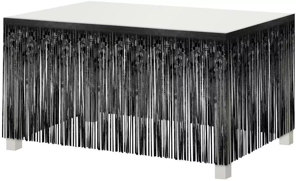 Dekoracja na brzeg stołu czarna 80x300cm - tantis.pl
