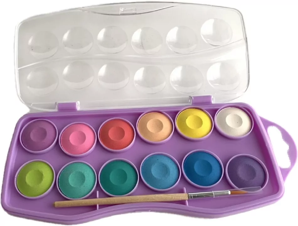 Farby akwarelowe 12 kolorów Pastel Colorino Kids - tantis.pl