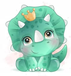 Malowanie po numerach 18x24cm Dinozaur