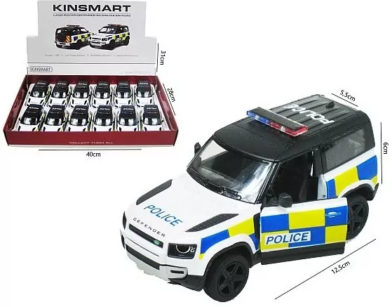 AUTO POLICJA MET P/B 13CM LAND ROVER DEFENDER - tantis.pl