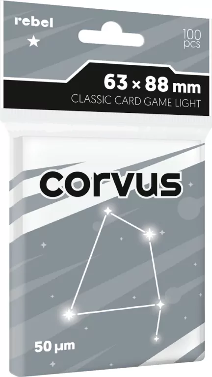 Koszulki na karty Rebel (63x88 mm) Corvus Light, 100 sztuk - tantis.pl