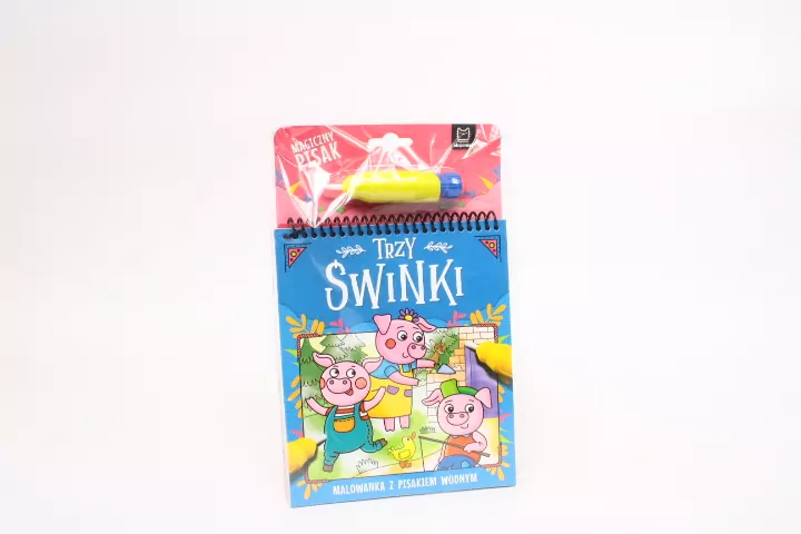 Trzy świnki. Malowanka z pisakiem wodnym - tantis.pl