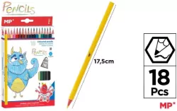 Kredki ołówkowe 18 kolorów