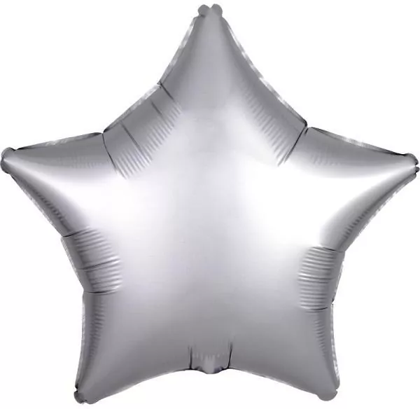 Balon foliowy Lustre srebrny gwiazda 48cm - tantis.pl