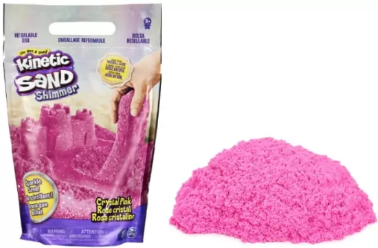 Kinetic Sand - Piasek błyszczący różowy 900g